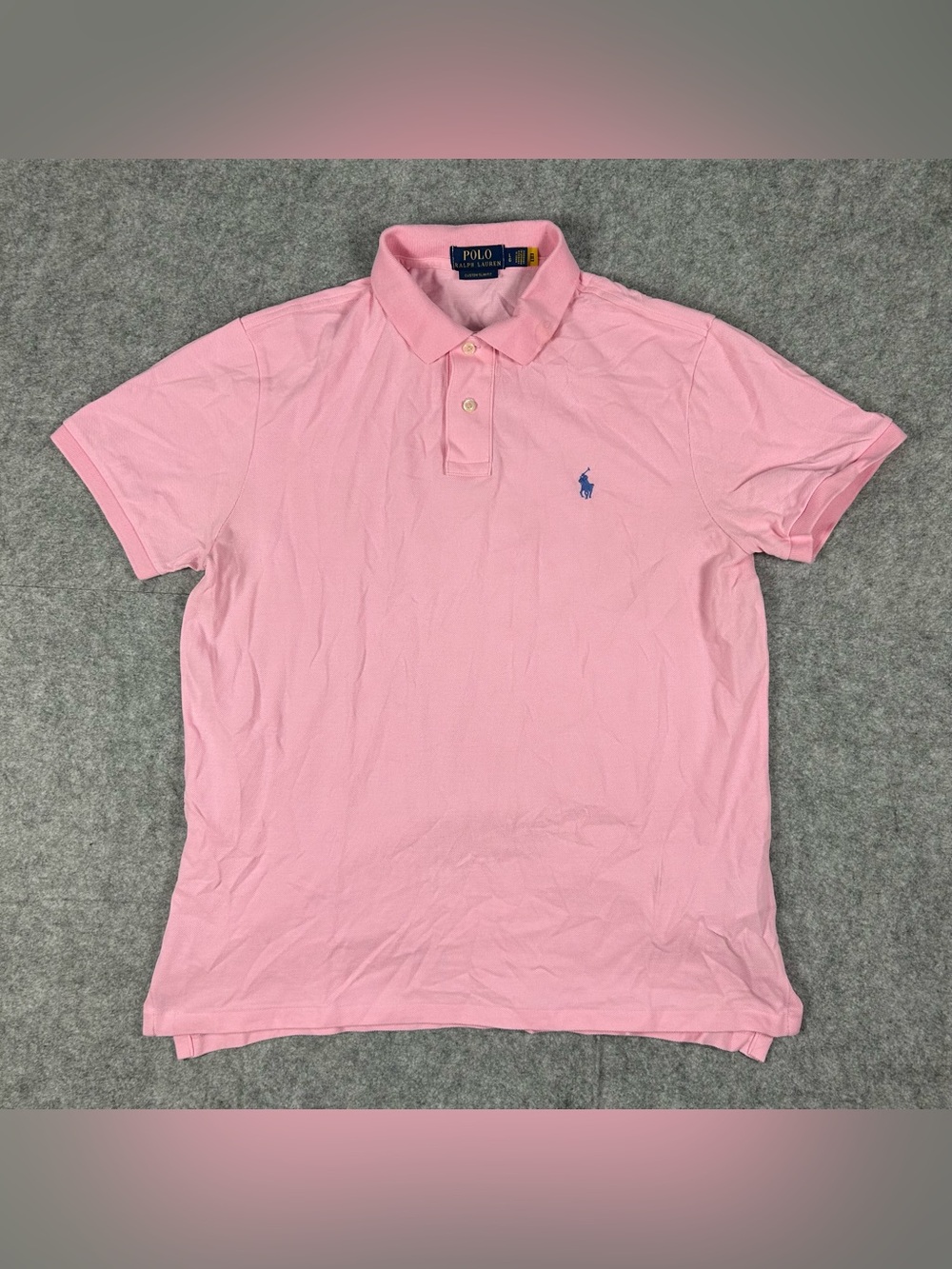 Polo Ralph Lauren Pink Polo Shirt Preppy Cotton Size Large